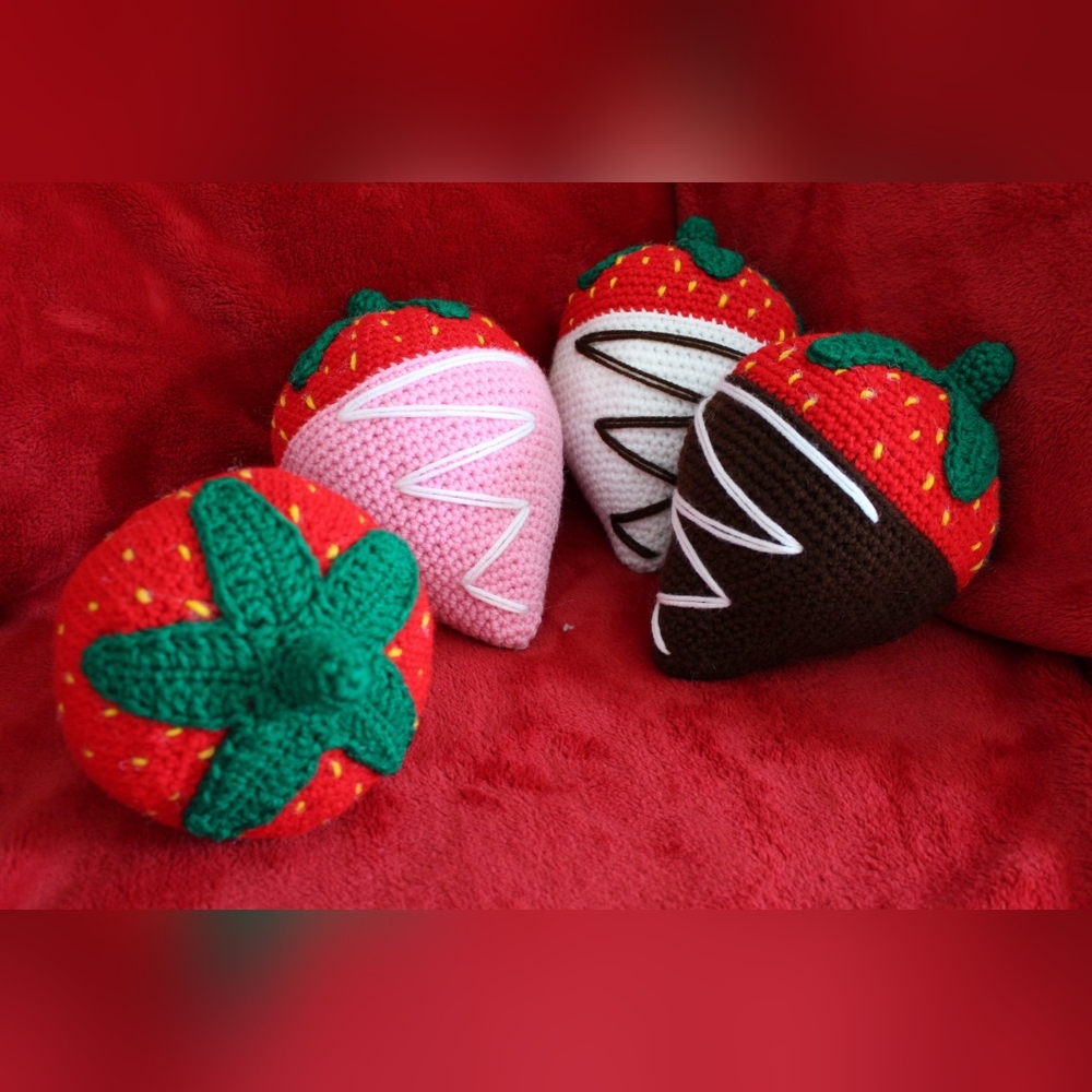 Handmade Strawberry Plush/Pillow  🍓